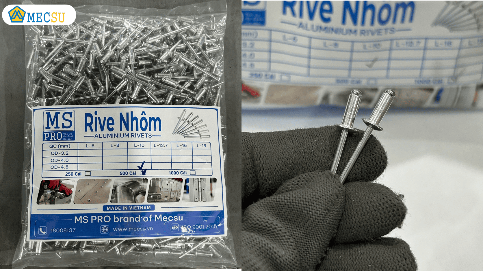 rivet nhôm ms-pro mecsu